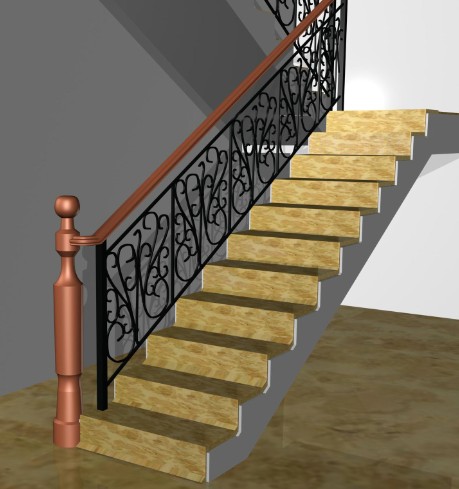 定制铁艺楼梯扶手设计